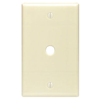 Leviton 1-Gang .312 Inch Hole Device Telephone/Cable Wall Plate Midway Size Thermoset Box Mount Ivory (80513-I)