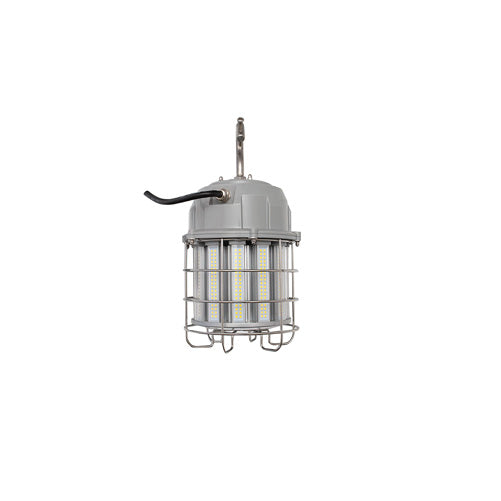 Light Efficient Design 100W Caged High Bay Area Luminaire Integrated 6 Foot Power Cord And Quick Install Metal Hook Included 120-277V 80 CRI (LED-9210-50K)