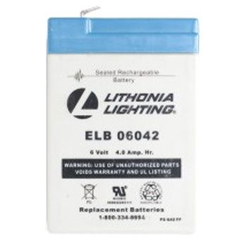 Lithonia Replacement Battery Replacement Battery Lead Calcium 6V 4AH (ELB 06042)