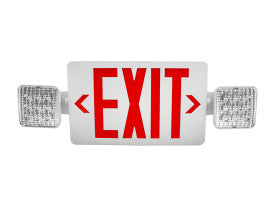 NICOR ECL3 3.3W Self-Diagnostic LED Emergency Exit Sign Combination Remote Capable Red Lettering (ECL310UNVWHR2RSD)