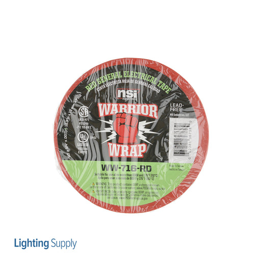 NSI Warrior Wrap 7 Mil General Vinyl Electrical Tape Red (WW-716-RD)