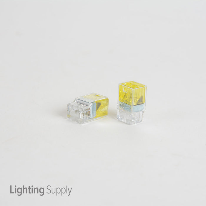 NSI Yellow 2-Port Push-In Wire Connector For 22-12 AWG Wire-100 Per Carton (PIWC-2C)
