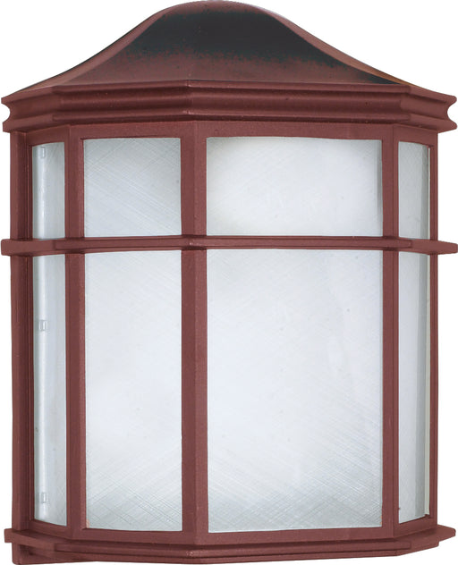 SATCO/NUVO 1-Light 10 Inch Cage Lantern Wall Fixture Die Cast Linen Acrylic Lens (60-538)