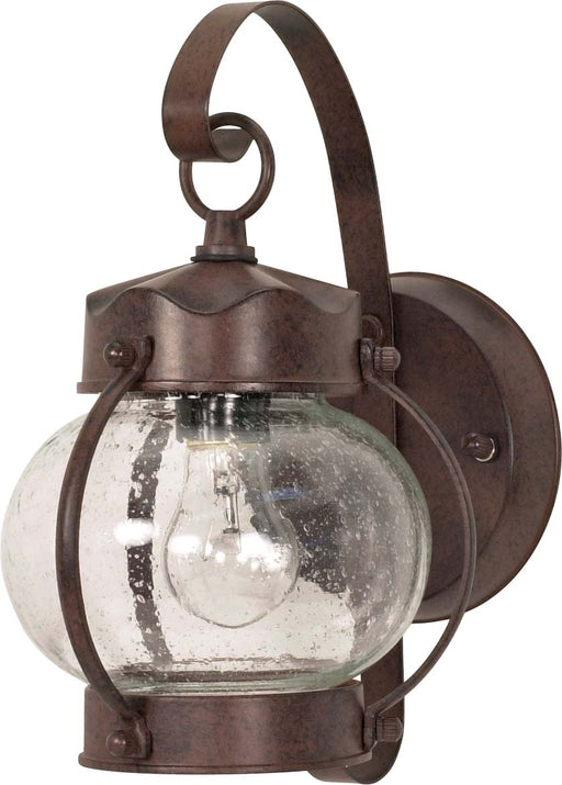 SATCO/NUVO 1-Light 11 Inch Wall Lantern Onion Lantern With Clear Seed Glass (60-631)