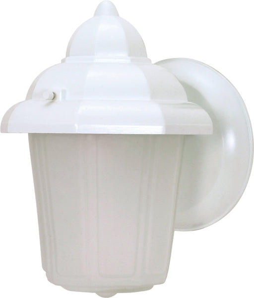 SATCO/NUVO 1-Light 9 Inch Wall Lantern Hood Lantern With Satin Frosted Glass (60-639)