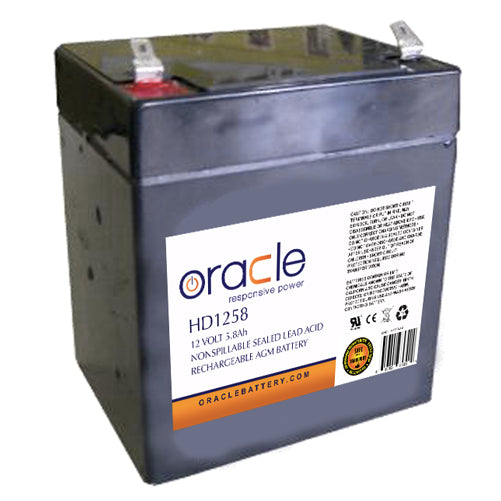 Oracle 12V 5.8 Amp Hour Heavy-Duty Multi-Purpose Sealed Lead Acid AGM (HD1258)