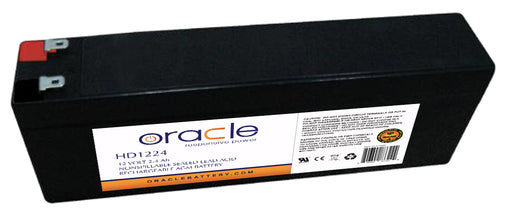 Oracle 12V 2.4Ah F1 LP12-2.6 Sealed Lead Acid AGM Battery Heavy Duty Multi-Purpose Series (HD1224)