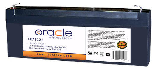 Oracle 12V 2.4Ah Sealed Lead Acid AGM Battery Heavy Duty Multi-Purpose Series (HD1223)