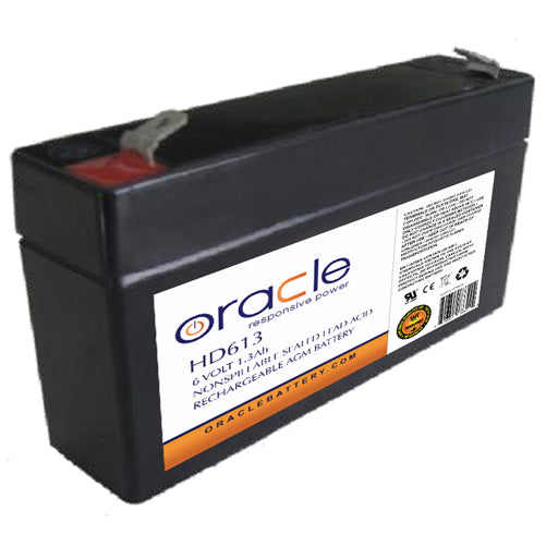 Oracle 6V 1.3 Amp Hour Heavy-Duty Multi-Purpose Sealed Lead Acid AGM (HD613)