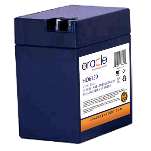 Oracle 6V 13 Amp Hour Heavy-Duty Multi-Purpose Sealed Lead Acid AGM (HD6130)