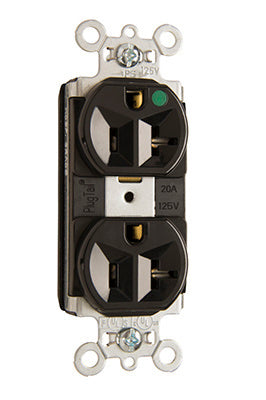 Pass and Seymour  Hospital Grade Heavy Duty Duplex Receptacle Plugtail 20A/125V  (PT8300HBK)