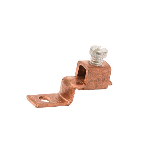 Penn Union Copper Mechanical Lug - One Hole Offset Tongue 14 Sol. To 6 Str. Copper (SLU35)