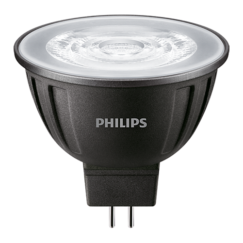 Philips 573873 7W LED MR16 Lamp 3000K 515Lm 80 CRI GU5.3 Base Dimmable 12V 25 Degree Beam Angle (929003076304)