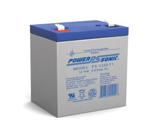 Power-Sonic 12V 5.0 Amp Hour Emergency Battery (PS-1250 F1)