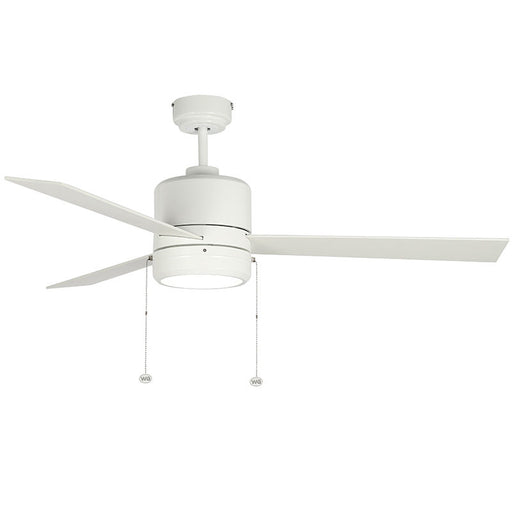 Westgate Manufacturing 52 Inch 5-Blade Ceiling Fan/Light Selectable 3000K/4000K/5000K 19W Integrated LED Pull Chain White/White Blades (WFL-115-PC-3B-52-MCT-WH-WH)