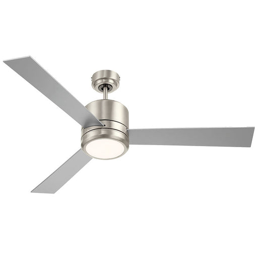 Westgate Manufacturing 52 Inch 3-Blade Ceiling Fan/Light 3000K 19W Integrated LED Wall Switch Brushed Nickel/Rosewood/Silver Blades (WFL-116-WS-3B-52-30K-BN-RWS)