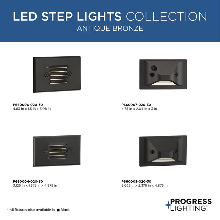 Progress Lighting 4.5W LED Step Light Photo Cell Step Antique Bronze (P660006-020-30)