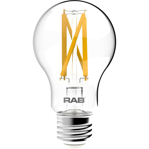 RAB Filament A19 9W 60W Equivalent 810Lm E26 90 CRI 2700K Dimmable Clear (A19-9-E26-927-F-C)