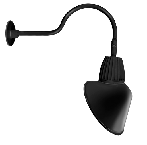 RAB Gooseneck Style1 13W Warm LED Angled Cone Shade Rectangular Reflector Black (GN1LED13YRACB)