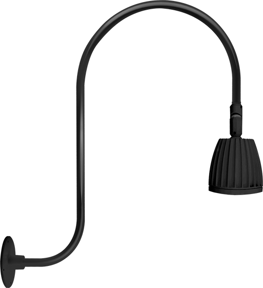 RAB Gooseneck Style3 13W Neutral LED No Shade Spot Reflector Black (GN3LED13NSB)