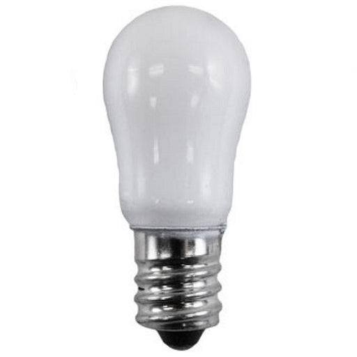 Standard 6W S6 Incandescent 130V Candelabra E12 Base Ceramic White Indicator Bulb (6S6W/130V/CS)
