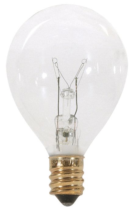 SATCO/NUVO 10G12 1/2 10W G12 1/2 Pear Incandescent Clear 1500 Hours 60Lm Candelabra Base 120V 2700K (S3844)