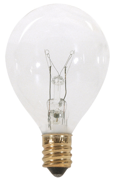 SATCO/NUVO 10G12 1/2 10W G12 1/2 Pear Incandescent Clear 1500 Hours 60Lm Candelabra Base 120V 2700K (S3844)