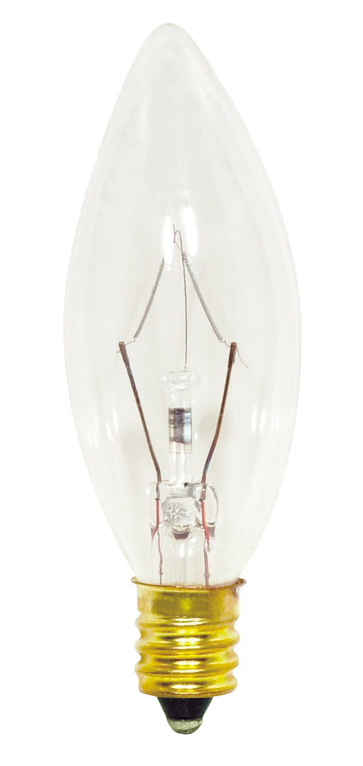 SATCO/NUVO 15B8/PETITE 15W B8 Incandescent Clear 1500 Hours 114Lm Candelabra Base 130V 2700K (S3345)
