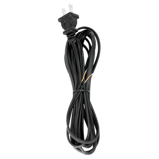SATCO/NUVO 10 Foot 18/2 SPT-1 105C Cord Set Black 48 Inch Hank 150 Carton Molded Polarized Plug Tinned Tips 3/4 Inch Strip With 2 Inch Slit (90-2461)