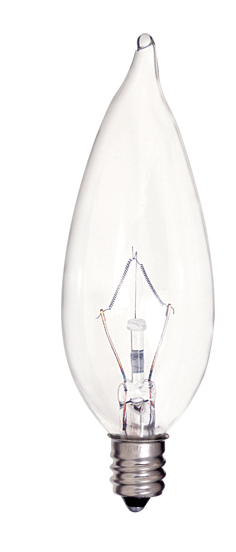 SATCO/NUVO KR25CA9 1/2 25W Ca9 1/2 Incandescent Clear 2500 Hours 212Lm Candelabra Base 120V 2700K (S4465)