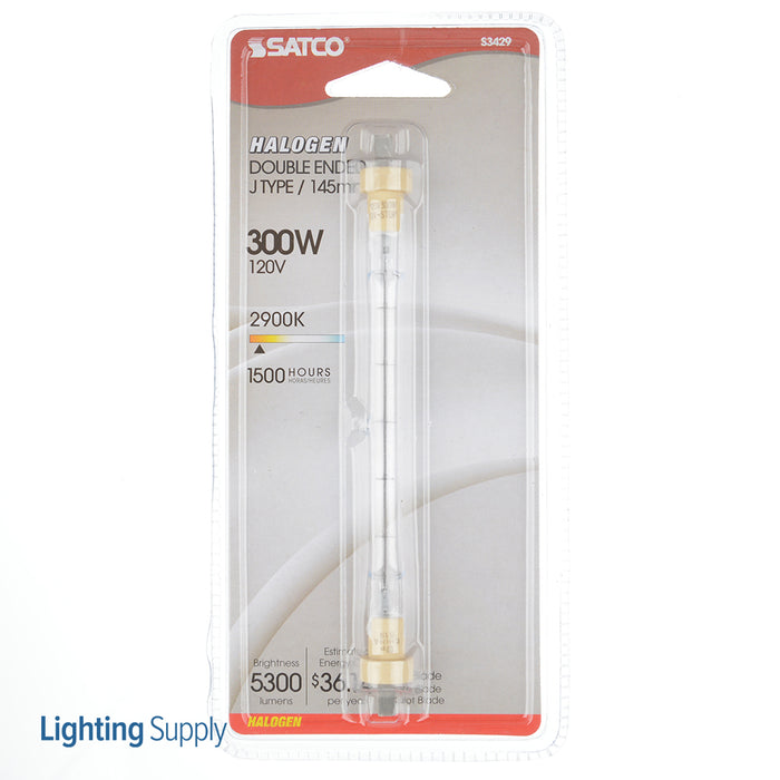 SATCO/NUVO 300T3Q/CL 300W Halogen T3 Clear 2000 Hours 5300Lm Blade Base 120V 2900K (S3429)