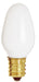 SATCO/NUVO 4C7/W 4W C7 Incandescent White 3000 Hours 8Lm Candelabra Base 120V 2700K (S3681)