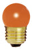 SATCO/NUVO 7 1/2S11/O 7.5W S11 Incandescent Ceramic Orange 2500 Hours Medium Base 120V (S3610)