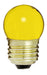 SATCO/NUVO 7 1/2S11/Y 7.5W S11 Incandescent Ceramic Yellow 2500 Hours Medium Base 120V (S4512)