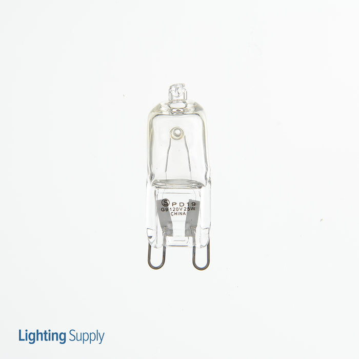SATCO/NUVO 25T4/G9/CL 25W Halogen T4 Clear 2000 Hours 260Lm Double Loop Base 120V 2900K (S4615)