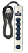 SATCO/NUVO 6 Outlet Metal Surge Strip 6 Foot 14/3 SJT With Straight Plug 1200 Joules 15A-120V 1875W (91-235)