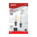 SATCO/NUVO 0.7W LED C7 Clear 2700K Candelabra Base 120V Carded 2 Pack (S11308)