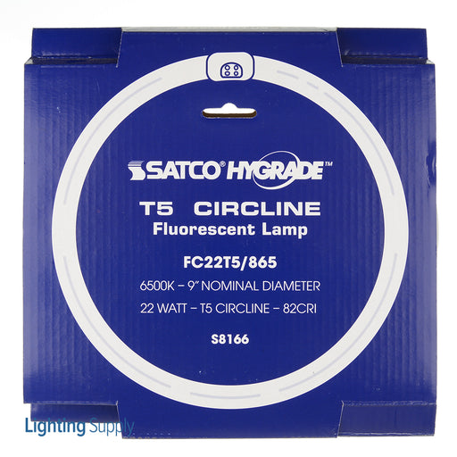 SATCO/NUVO HyGrade 22W T5 Circline Fluorescent 6500K Daylight 82 CRI 4-Pin Base (S8166)