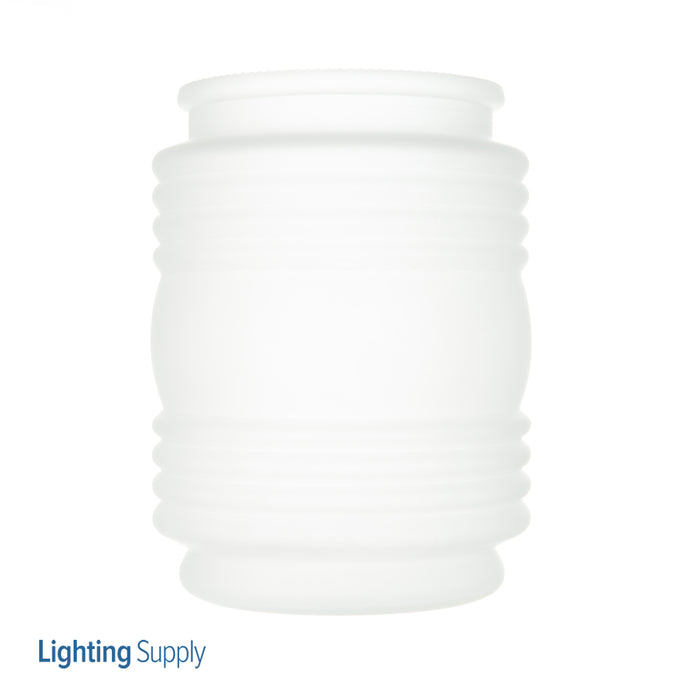 SATCO/NUVO Mason Jar Glass Lamp Shade 3-3/4 Inch Diameter 3-1/4 Inch Fitter 4-1/2 Inch Height Frosted White (50-382)