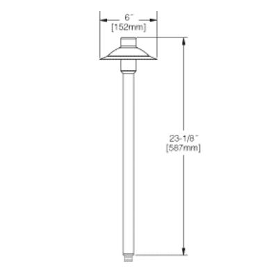 Philips Ready To Go Hadco CUL7S7 12V 20W T3 Medium Path Light With Straight Stem With Stake Copper (912400121629)