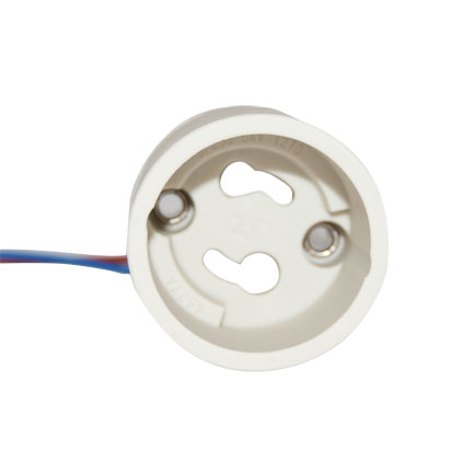 Mitronix HID Porcelain Bi-Pin PGZ18 Base Socket With 18 Inch Leads 1000W/600V Maximum (SMHK577A)