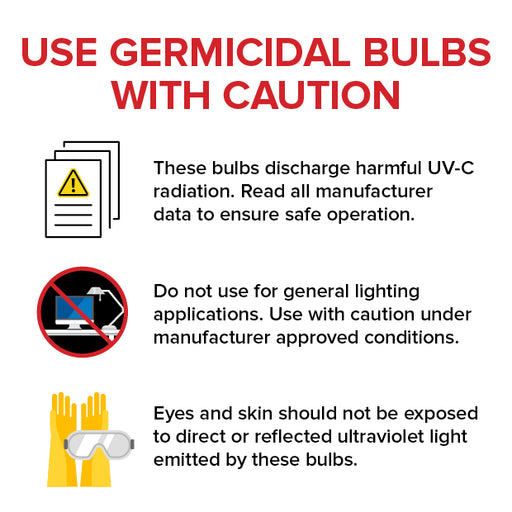 Standard 25W 18 Inch T8 Medium Bi-Pin Base UV-C 254nm Germicidal Bulb (G25T8) Warning! See Description For Important Safety Notice