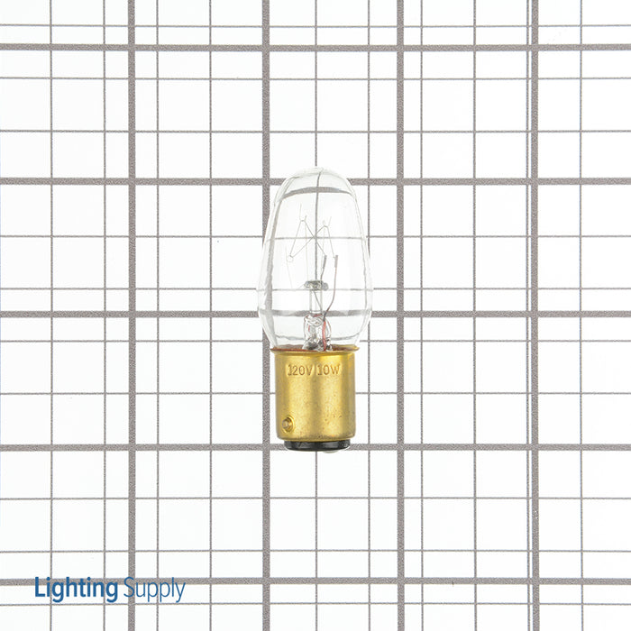 Sunlite 10C7/CL/DC Incandescent 3200K 120V 10W 35Lm Nightlight C7 Double Contact Bayonet BA15D Dimmable (01622-SU)