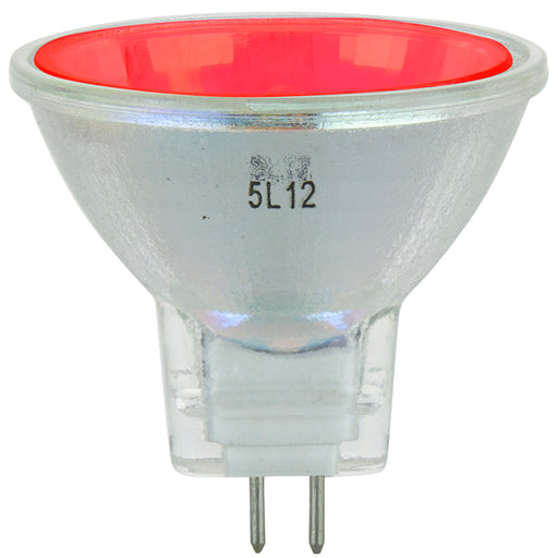 Sunlite 20MR11/GU4/SP/12V/R Red Halogen 12V 20W Mini Reflector MR11 GU4 Dimmable (66145-SU)