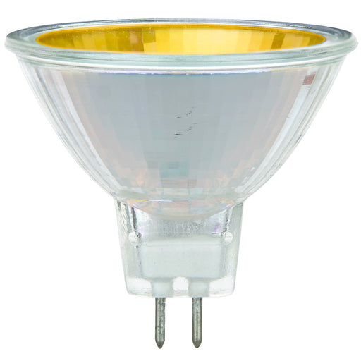 Sunlite 50MR16/NSP/12V/Y Yellow Halogen 12V 50W Mini Reflector MR16 Bi-Pin GU5.3 Dimmable (66110-SU)