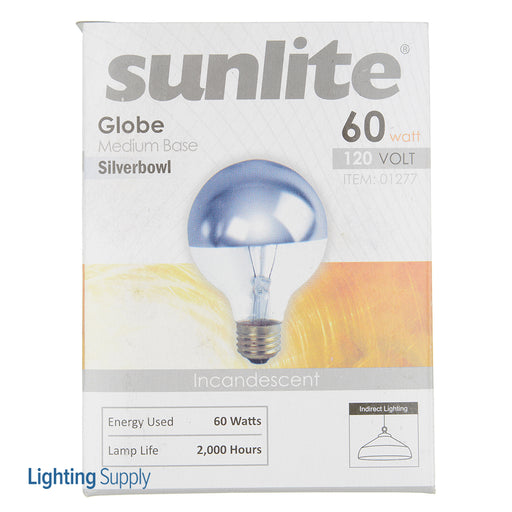 Sunlite 60G25/SB Incandescent 3200K 120V 60W Globe G25 Medium E26 Dimmable (01277-SU)