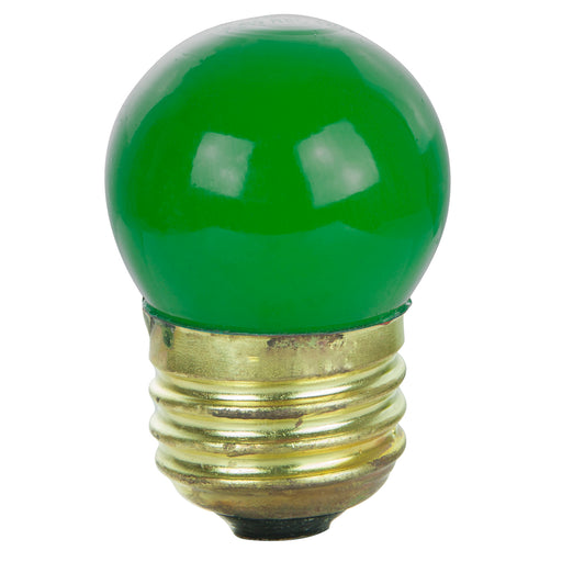 Sunlite 7.5S11/G Green Incandescent 120V 7.5W Sign S11 Medium E26 Dimmable (01225-SU)