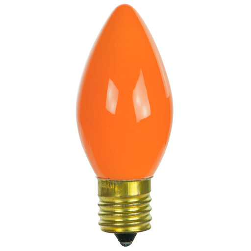Sunlite 7C9/O Orange Incandescent 120V 7W Nightlight C9 Intermediate E17 Dimmable (01305-SU)