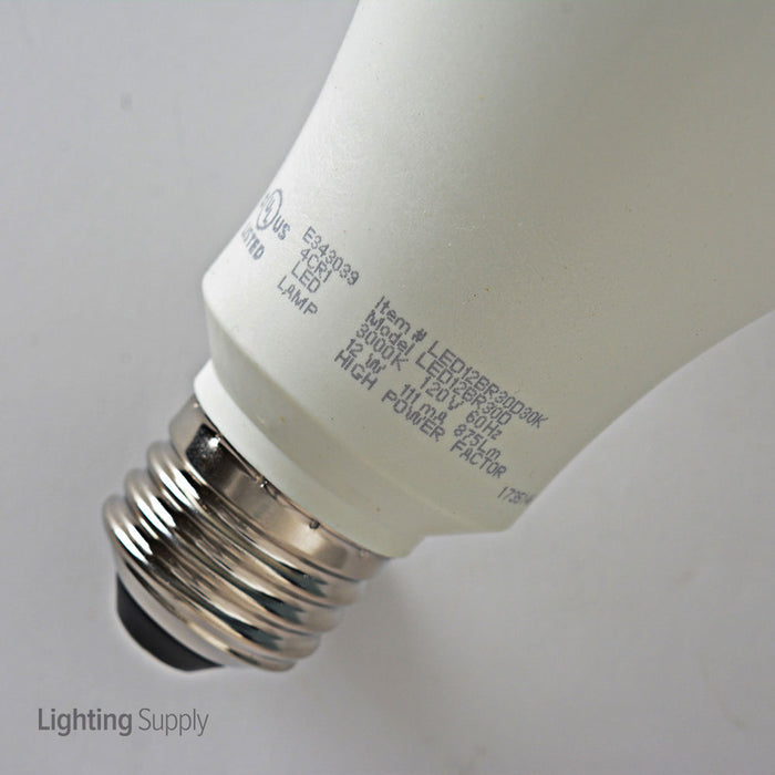 TCP 9.5W BR30 LED 3000K 120V 850Lm 80 CRI Medium E26 Base Dimmable Bulb (LED12BR30D30K)