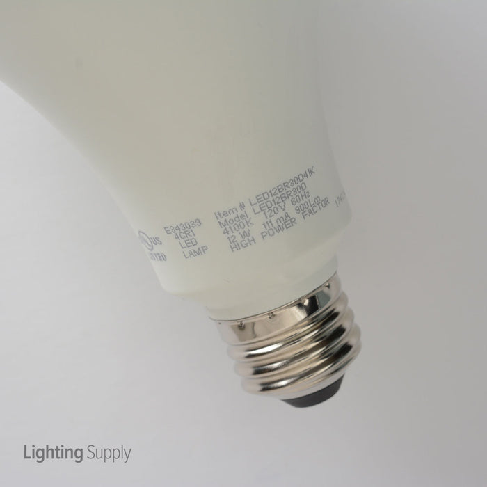 TCP 9.5W BR30 LED 4100K 120V 900Lm 80 CRI Medium E26 Base Dimmable Bulb (LED12BR30D41K)